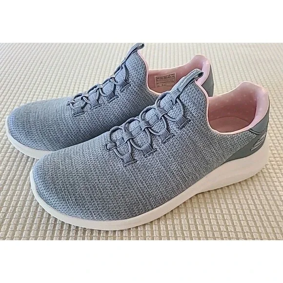 NWOB Skechers Ultra Flex 2.0 149185 Gray Pink Sz 8.5 Slip On Walking Shoes - Picture 2 of 11
